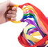 ANCIRS 2 Pack Rainbow Hand Kites, Plastic Dancing Ribbon Streamer Wand for Indoor Outdoor Party Play
