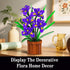 Set 808PCS CUBIMANA Flowers Botanicals Iris Building - Mother's Day Artificial Purple Bonsai Plant for Home Office