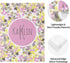 CADE 60x80 Inches Baby Girl Blanket Personalized Name Baby Swaddle Blanket Newborn Custom Baby Blanket Soft Receiving