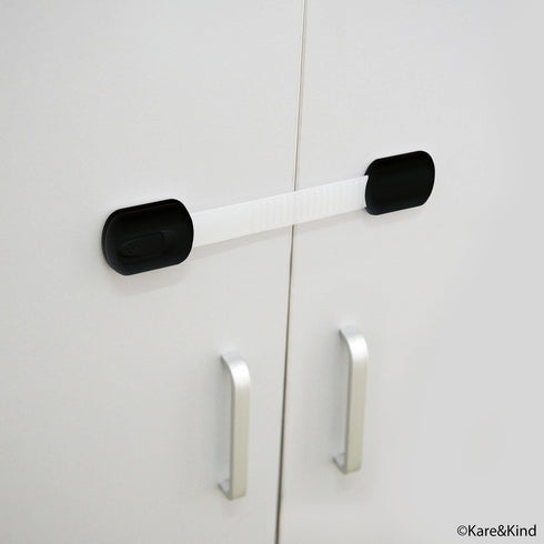Child Safety Locks (Black) | Set of 6 to Prevent Injury and Opening Doors, Cabinets, Toilet Seats