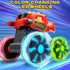 2 3 4 5 Intoypad Red Chomping Dino Monster Truck Toy Press and Go Car with LED Light Wheels Light-Up Push Car