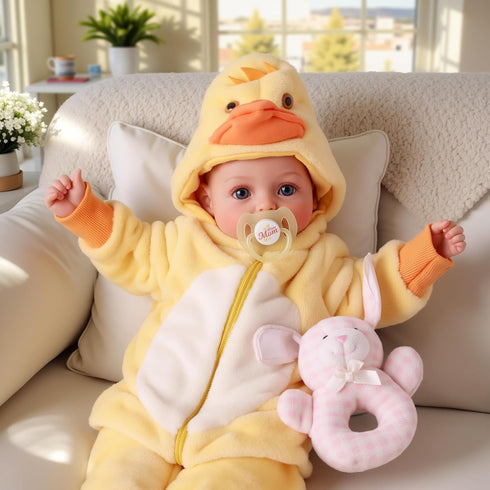 5-Piece Set 15-Inch 3+, BABESIDE Value Realistic Baby Doll Includes Soft Body Doll, Outfit, Bottle, Magnetic Pacifier