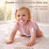 4 Packs Silicone Pacifier Clip Holder with One-Piece Beads, Soft Flexible and Rust-Free Binky Pacifiers Clips