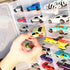 ZZFENGKR 48 1:64 Portable Transparent Double Sided Storage Case - Compartments for Toy Cars, Matchbox Cars, Scale Model