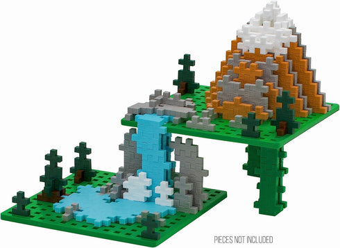 PLUS PLUS Green Baseplate Duo, Base Accessory for Building Creations, 4.5 X 4.5 inches, STEM Toy for Kids