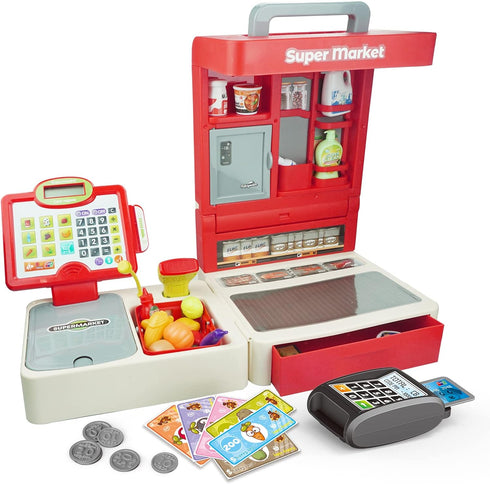 RedCrab Cash Register Toy for Kids,Toddler Store Pretend Plays Supermarket Calculator Cash