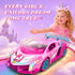 Tqeieu Car,2.4GHz 1:18 3 4 5 6 7 8 9 10 11 12,Girls 3-12 Unicorn RC Car for Girls, Rainbow Glow & Drift Wing Remote