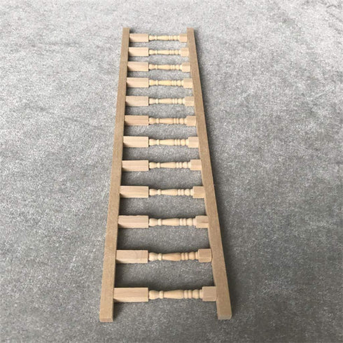 Dollhouse Decoration Accessories, Miniature Fence Handrail 1:12, Cute House Mini Fence, Beige, 2 Pcs