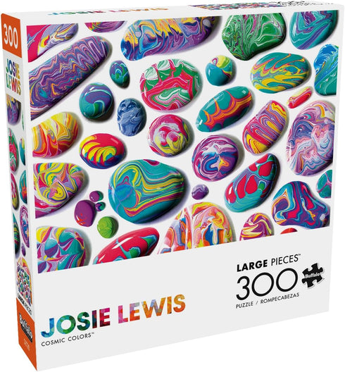 Buffalo Games - Josie Lewis - Cosmic Colors - 300 Large Piece Jigsaw Puzzle for Adults, 21.25 x 15.00, Game Nights