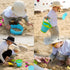 Egashow 8 Playset, 2 1 Set PCS Kids Collapsible Bucket Beach Sand Toys Sensory Portable Sandbox Digging Toys Including