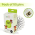 50 PCS Stainless Steel Diaper Pins with Plastic Safety Lock, Large Nappy Pins, 5.5cm x 1.1cm for Baby Cloth Diapers