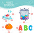 Comfylife Baby Bath Toy Organizer, Bath Toy Storage with Foam Toys (Numbers & Letters) + Extra Net