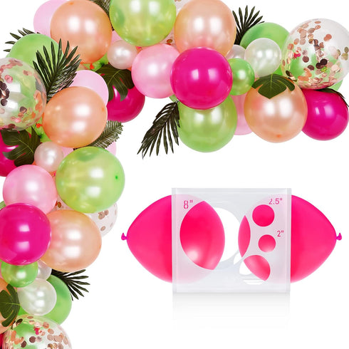 Auihiay 18 Holes Balloon Sizer Box Cube - 2-10 Inch Collapsible Plastic Measurement Tool for Garland, Arch, Column (For