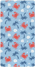 Jynexis Crab Palm Tree Blue Pattern Baby Crib Sheets, Cotton Fitted Crib Sheet,