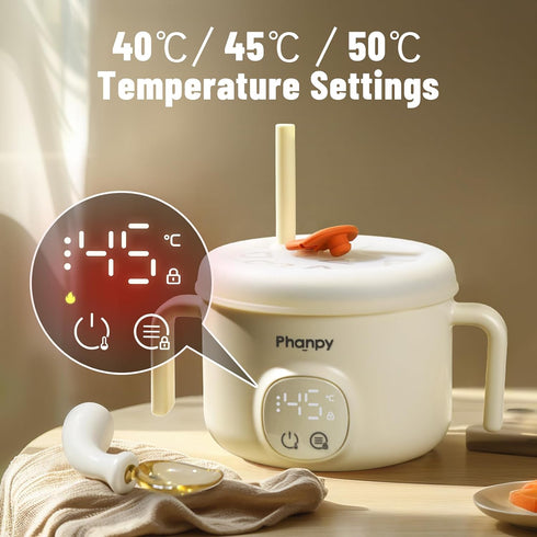 40/45/50 316L 13.5 Phanpy Smart Thermostatic Bowl To Keep Baby/Toddler/Children Food Warm with Constant Precise