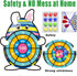 30 12 Easter Basket Stuffers, Large Bunny Dartboard Game with Sticky Balls, Eggs Fillers, Easter Baskets for Kids Boys