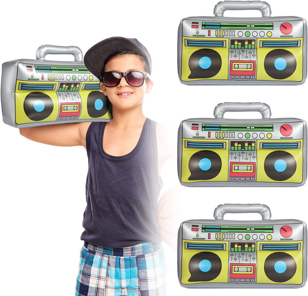 meekoo Inflatable Boombox, 16.5 Inches 80s 90s Party Decorations for Rappers Hip Hop Costume