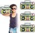 meekoo Inflatable Boombox, 16.5 Inches 80s 90s Party Decorations for Rappers Hip Hop Costume
