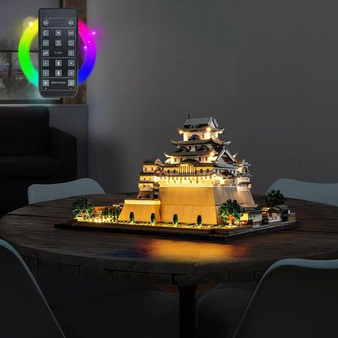 Upgraded LED Light Kit for Lego Architecture Landmarks - Himeji Castle Building Set, Remote Control Compatible
