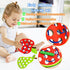 4 Pack Wooden Lacing Toy, Educational Threading Activity Puzzles for Toddlers Kids, Wooden Fruit Threading Set