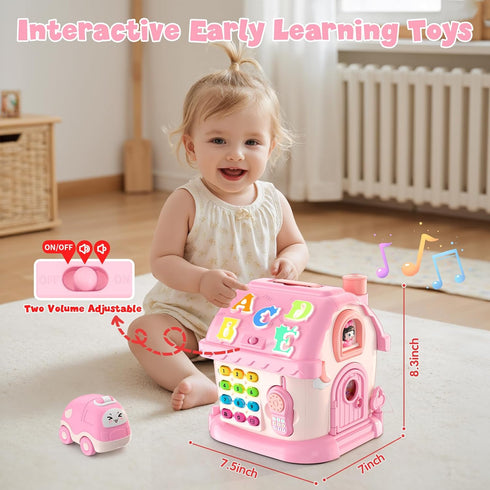 1 1st 6-12 12-18 HYES Toys for Year Old Girl Gifts, Musical House Learning Toddler Toys with Story, Letter, Games First