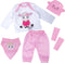 BABESIDE 5Pcs Reborn Baby Doll Clothes - Outfit Accessories Set for 17-22 Inch Dolls