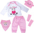 BABESIDE 5Pcs Reborn Baby Doll Clothes - Outfit Accessories Set for 17-22 Inch Dolls