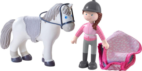 Set HABA Little Friends Horse Riding Play - Rider Sanya, Mare Saphira and Accessories