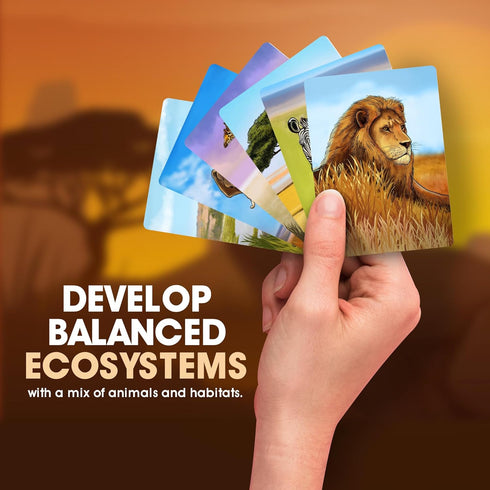 Ecosystem: Savanna - Family Card Game about Animals on African Savanna - Fun & Educational Strategy Game