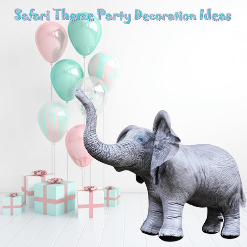 Jet Creations Elephant Inflatable 36" Lx19 H, Ages 3+ Animal Toy for Party Decoration, Pool Play, Safari Themed Photo