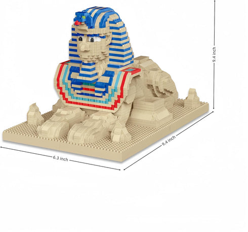 Explore Ancient Egyptian Mysteries with Sphinx Model Building, Micro Mini Bricks Blocks Toys