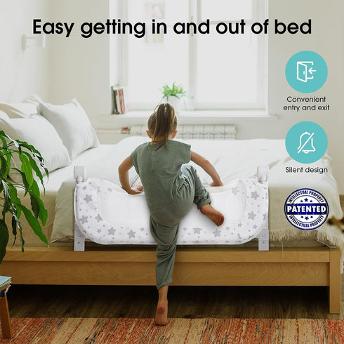 35.7" NUTIKAS Baby Bed Rail Guard for Crib - Toddler Bed Rails for Twin,Full, Queen, Toddlers, Bunk Size Bed Swing Down