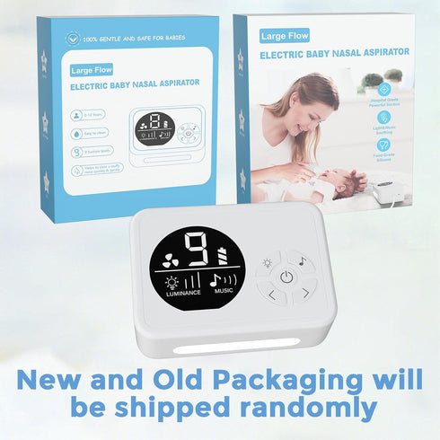9 3 Nasal Aspirator for Baby, Nose Sucker with Suction Levels, Electric Snot Sucker, Levels Night Light & Nursery Rhyme
