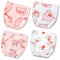 Joyo roy Soft Potty Training Pants - 4 Packs Reusable Toddler Underwear for Girls 3T, 100% Cotton, Waterproof