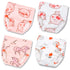 Joyo roy Soft Potty Training Pants - 4 Packs Reusable Toddler Underwear for Girls 3T, 100% Cotton, Waterproof
