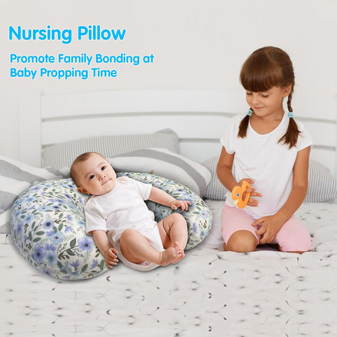 x-vesolje Nursing Pillow, Breastfeeding Pillow with Removable Cover, Ergonomic Breast Feeding Pillow, Baby Feeding