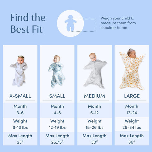 Cozy 3-6 SleepingBaby Zipadee-Zip Transition Swaddle - Baby Swaddling Blanket with Zipper Convenience - Roomy Wearable