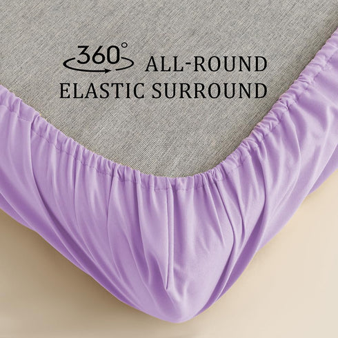 NookZuzu 3 Set,Purple Set 3-Piece Set Set Piece Toddler Sheet Basics Bed Sheet for Toddler,Microfiber Sheet Soft