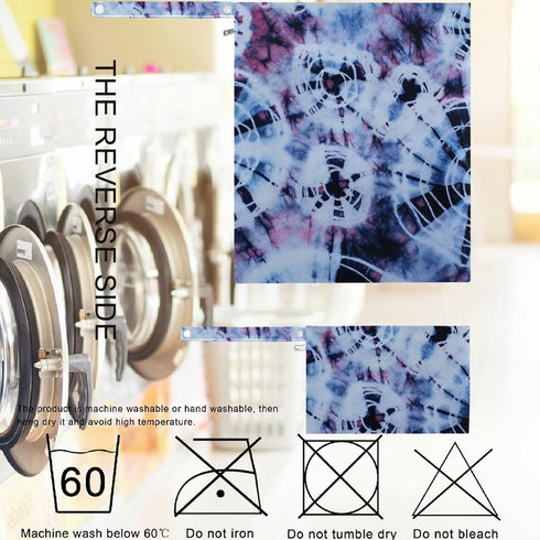 visesunny 2Pcs Tie Dye Pattern Wet Bag with Zippered Pockets Washable Reusable Roomy Diaper Bag