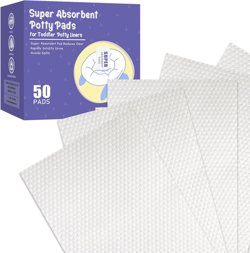 JOJHDR 50 Packs Super Absorbent Potty Pads Disposable Potty Absorbent Pads Toilet Chair