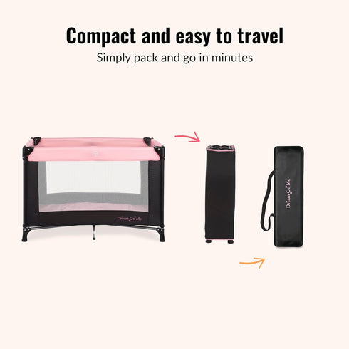 Dream On Me Nest Portable Baby Playard, Lightweight Foldable Travel Play & Nap Space with Carry Bag, Breathable Mesh