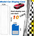 12 Pack Clear Model Car Display Case - Holds 120 Cars, Compatible with Hot-Wheels, Wall Mount Toy Storage