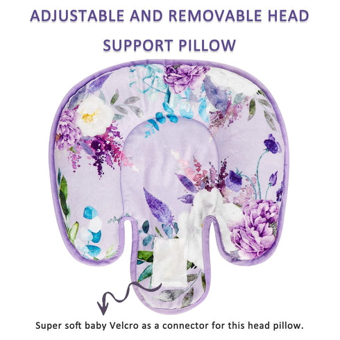 2 1 in Infant Car Seat Insert, Car Seat Head Support Baby Girls Boys, Soft Newborn Carseat Insert Cushion, Perfect