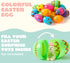 24 3.15'' JOYIN Toy PCs Plastic Printed Bright Easter Eggs, Over Tall Fillable Empty Eggs Bulks for Easter Hunt, Basket