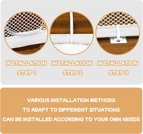 Banister Guard for Baby - 10ft x 3ft Balcony Netting for Pets, Baby Safety Stairs Rail Net (White)