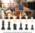 Standard Chess Pieces, International 32 Standard Chess Game Pieces Set Chess Pieces Replacement Tournament Chessmen Replacement Pieces Gift Interactive Toy, Black and White