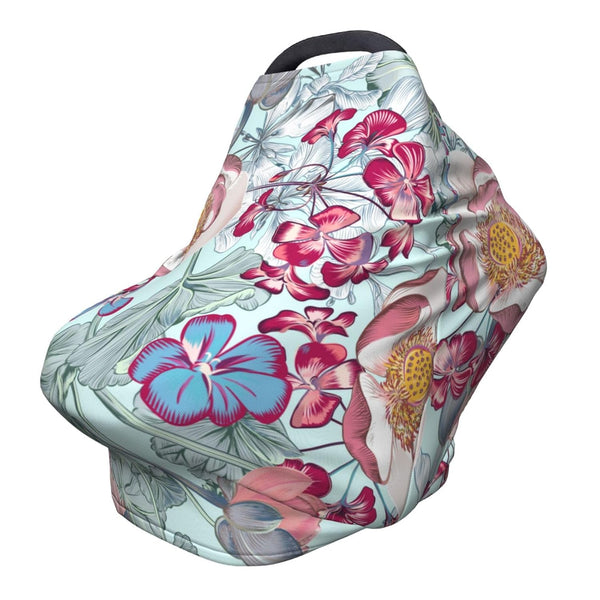 Schgap Flowers Car Seat Covers Canopy for Baby Nursing Cover Breastfeeding Baby Carrier