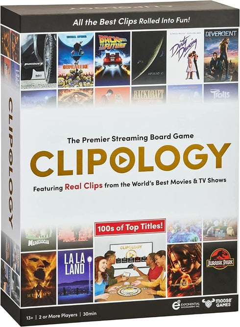 Clipology Game - The Premier Streaming Board Game Featuring Real Clips From Movies & TV Shows