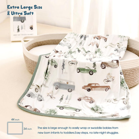 34 44 Inches, GRSSDER Baby Blankets Super Soft Jersey Knit Swaddle Blanket for Baby Girls and Boys, Double Layer