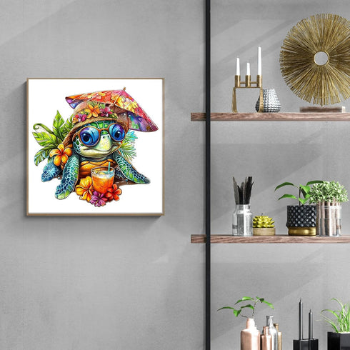 Decor(L-13.4 12.7in 230pcs) Wooden Puzzles for Adults, Beach Turtle Wood Puzzles Adult, Unique Animal Shaped Wooden
